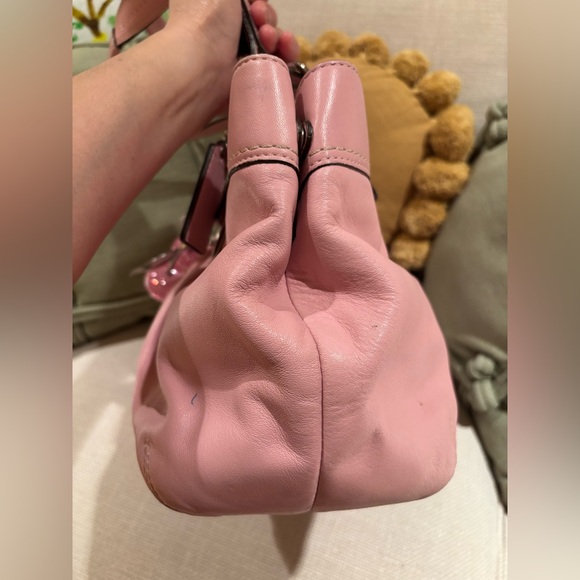 Coach SoHo Pink Shoulder Bag with Cherry Charm - Picture 4 of 12